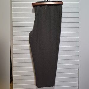 Eileen Fisher High-Rise Wide-Leg Pull-On Pants in Olive Green 2X